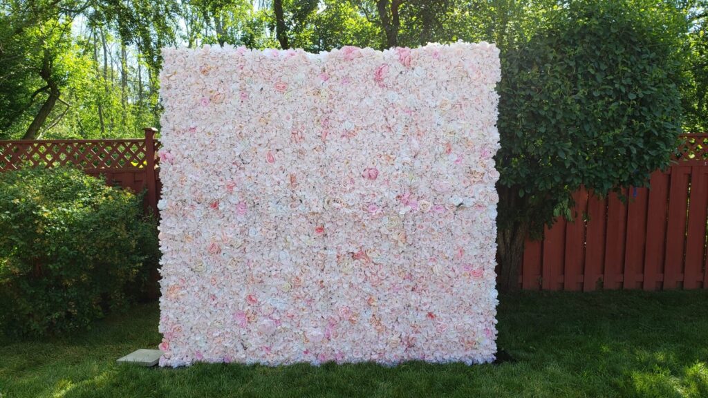 flower wall in Huntsville - Event Rentals Huntsville