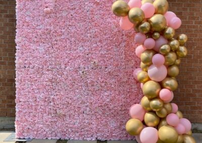 Flower Wall with Balloon Decor in Ajax