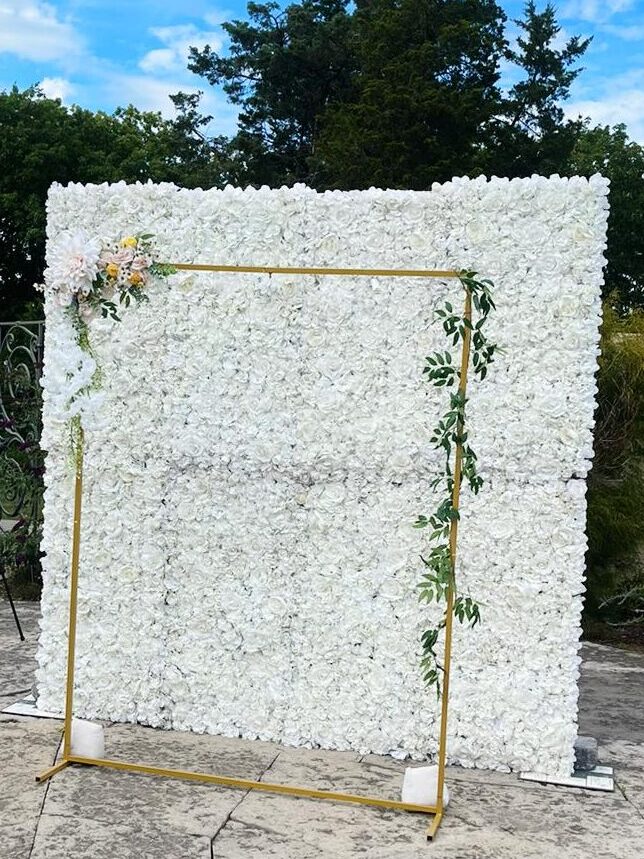 White flower wall for theme event in Scarborough