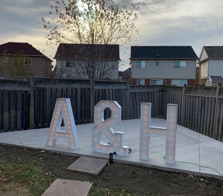 Guelph Marquee Table Block Letters Rental