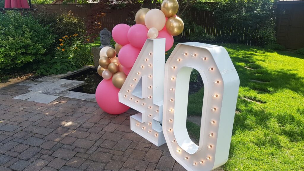 Balloons & Numbers-Affordable Marquee Letters Rental Barrie