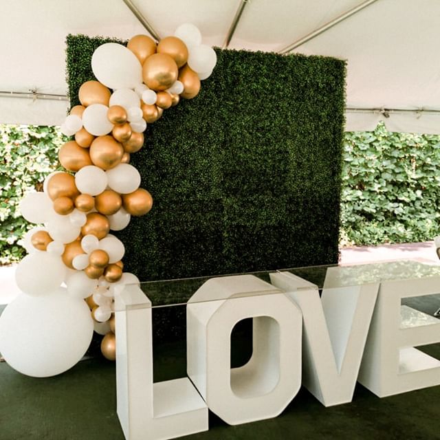 Green Flowerwall-Blue Mountain Marquee Letters Rentals