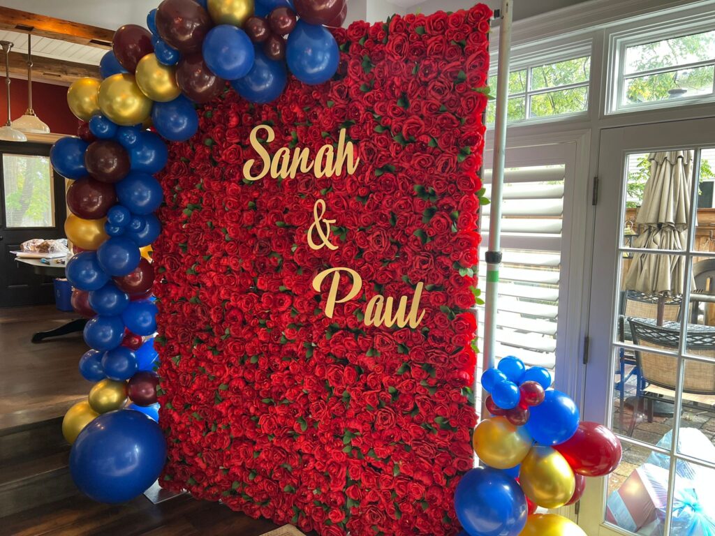 Sarah & Oshawa Flower Wall Rental